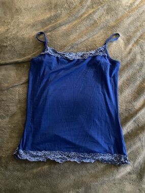 Maurices Blue Lace-Trim Sleep Tank Top